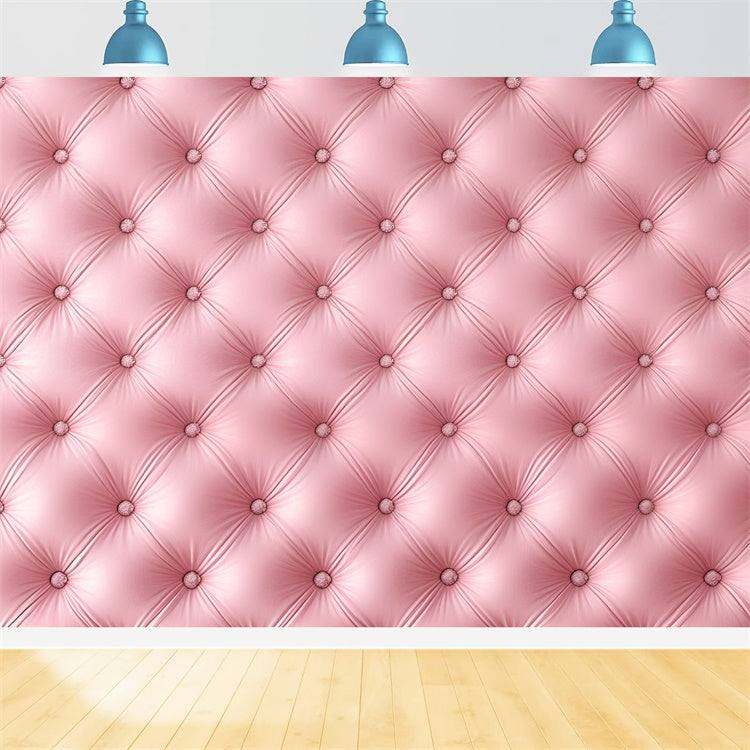 Boudoir-Hintergrund Rosa Knopf-Tufted Kissen Wandhintergrund BRP1-480