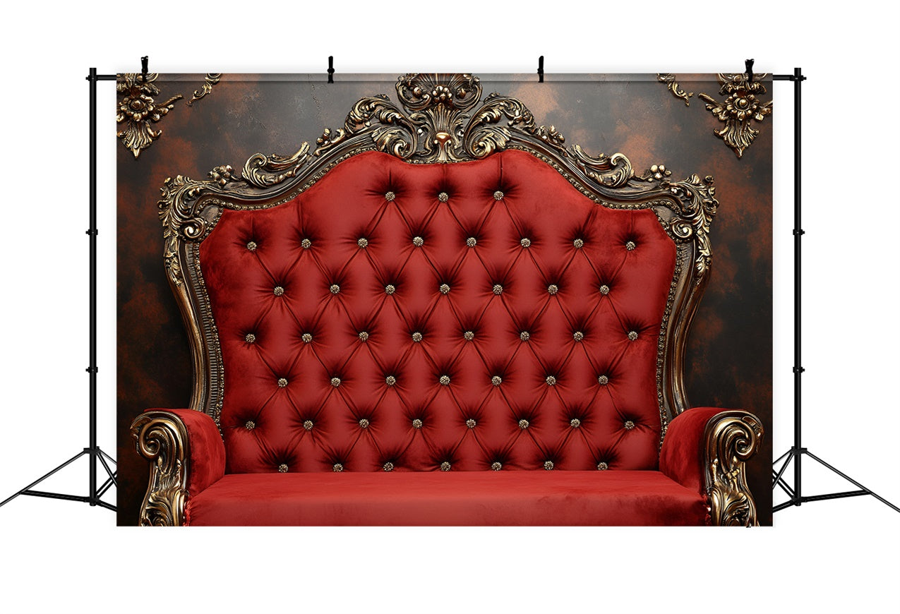Boudoir Hintergrund Ideen Vintage Rot Tufted Chair Hintergrund BRP1-483