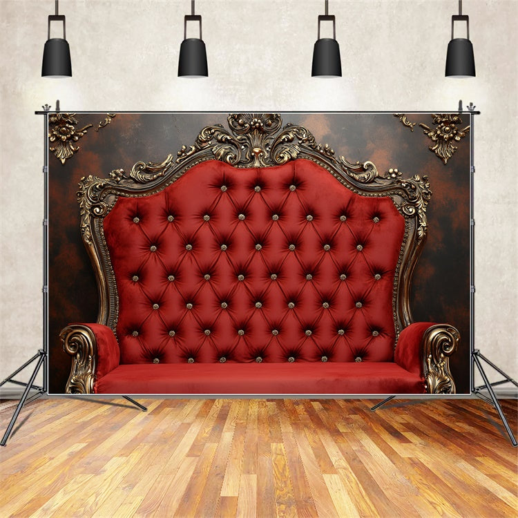 Boudoir Hintergrund Ideen Vintage Rot Tufted Chair Hintergrund BRP1-483