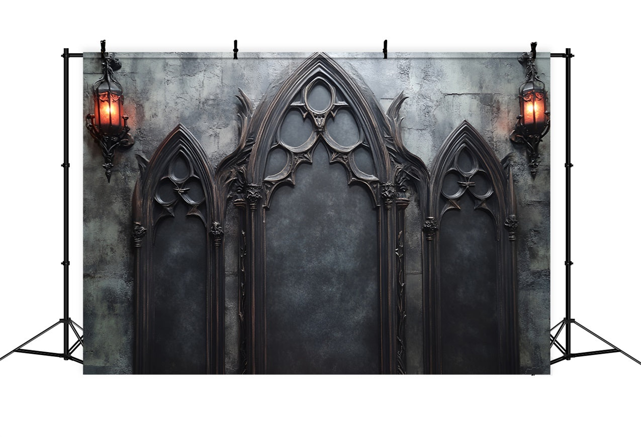 Backdrops für Boudoir Viktorianisch Gotisch Dreifach Fenster Backdrop BRP1-485