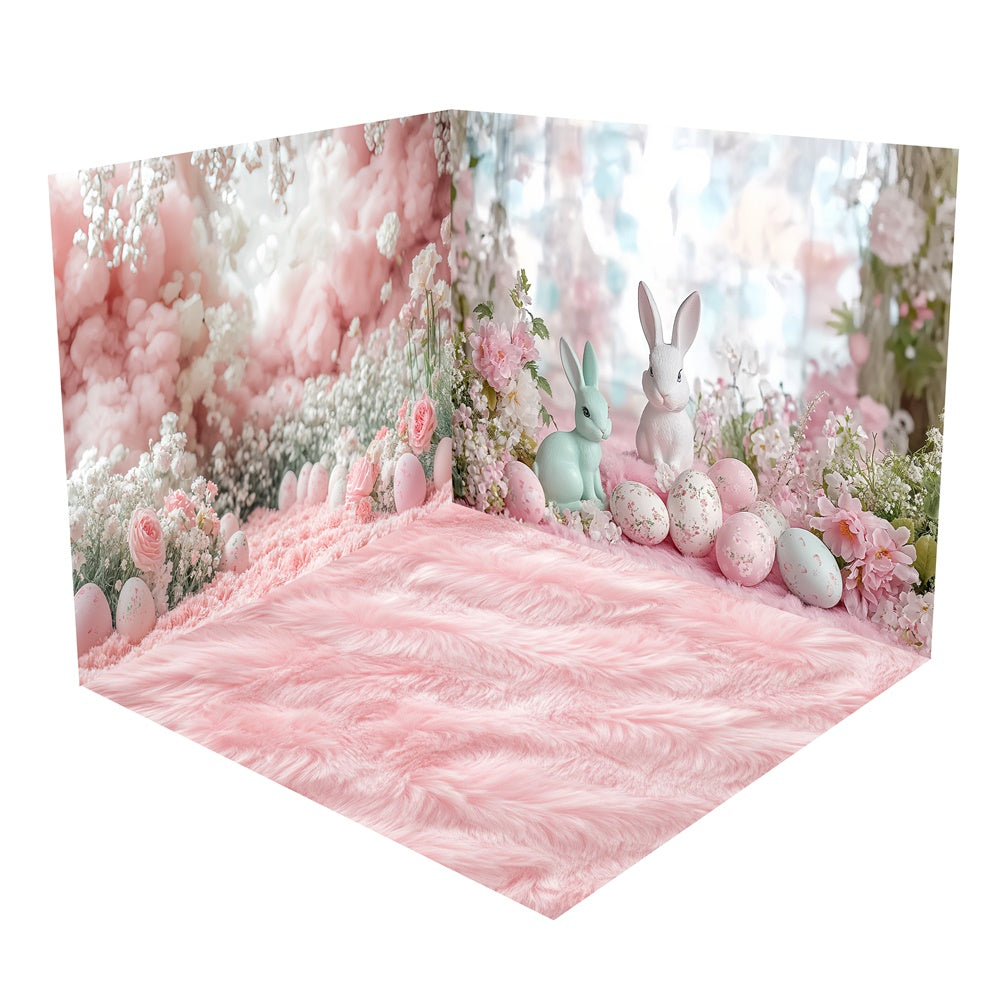 Osterhasen-Eier Floral Dekor Backdrop Room Set BRP1-79