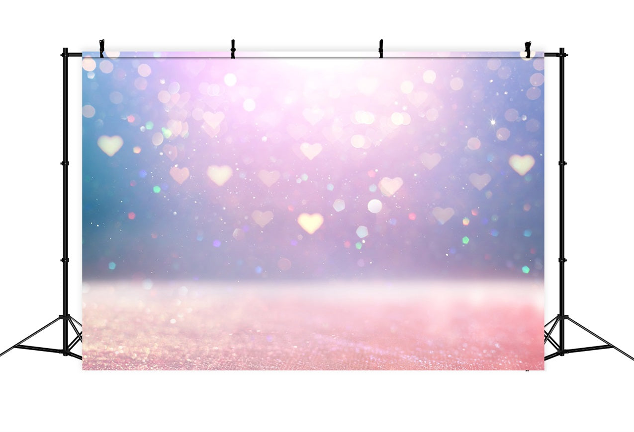 Valentinsthema Backdrop Weiches Pastell Herz Glitter Backdrop BRP1-85