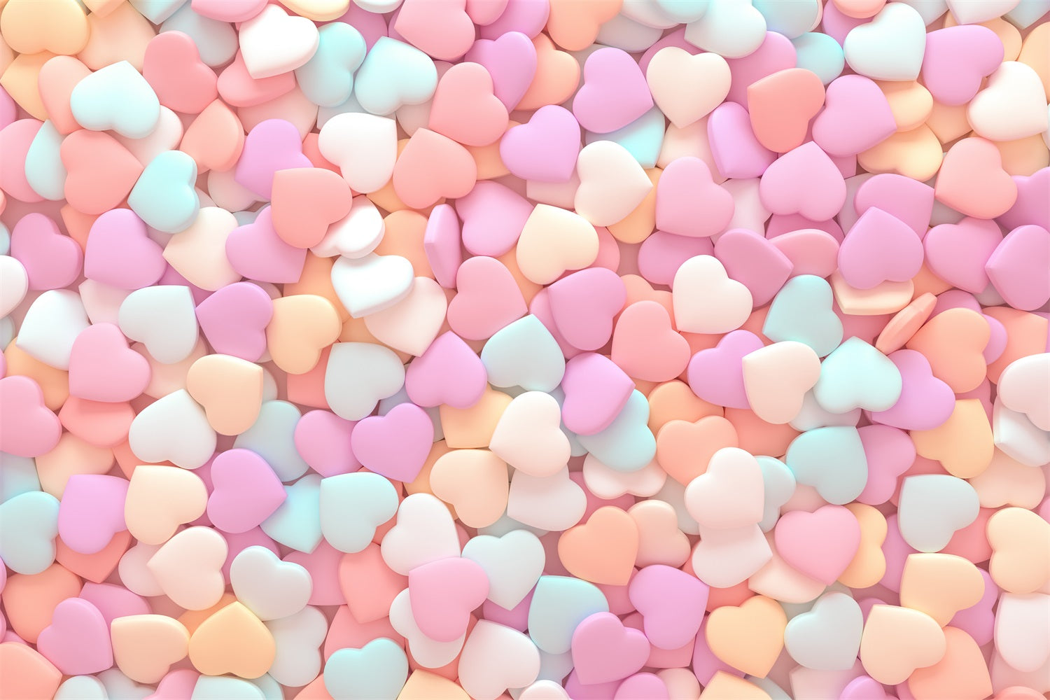Valentinstag Backdrop Buntes Pastell Herz Festliche Kulisse BRP1-97