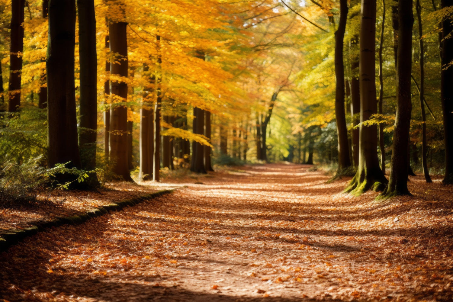 Herbst Hintergrund Herbst Wald Park Weg Scenic Hintergrund BRP10-235