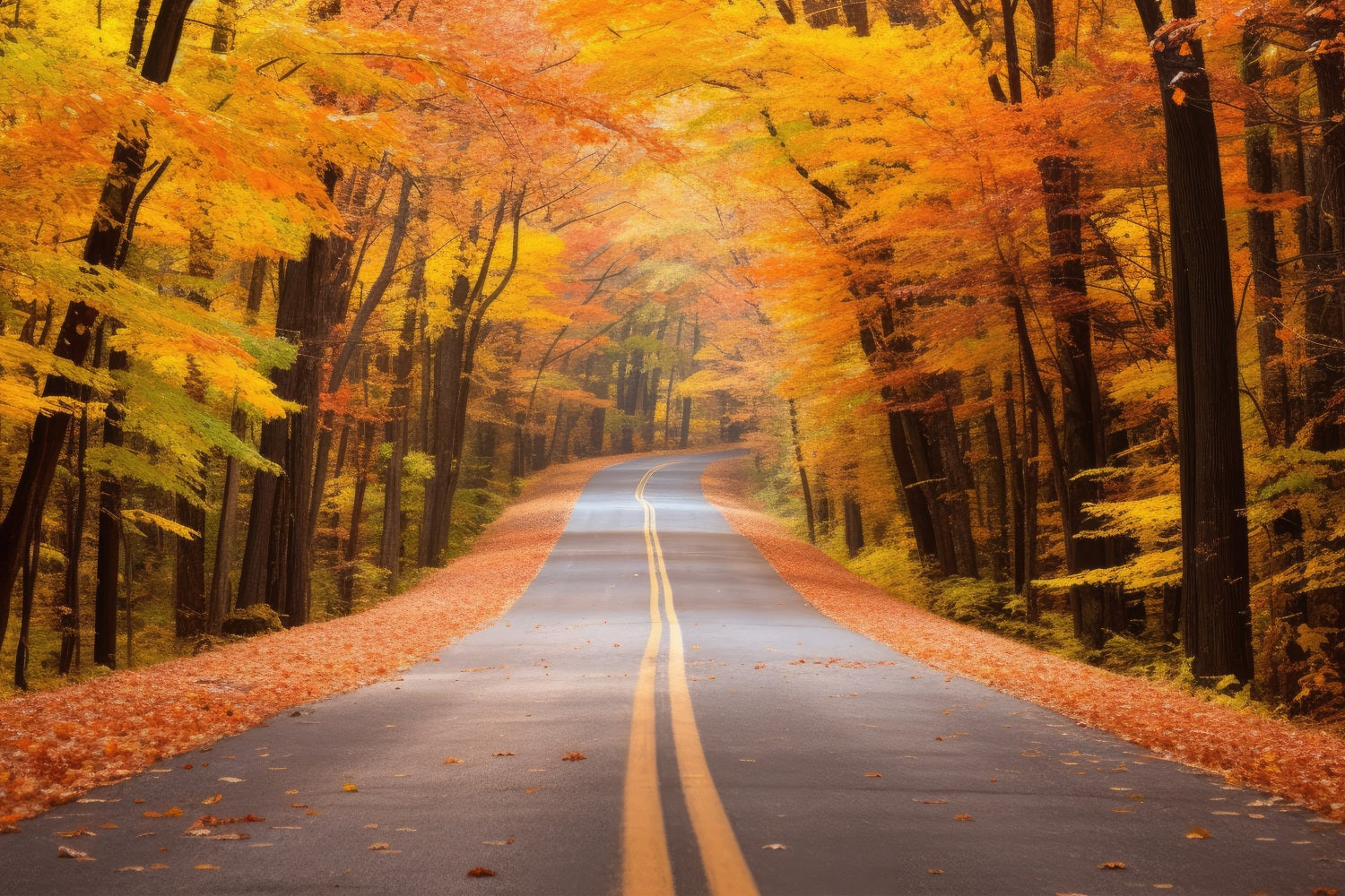 Herbst Hintergrund Scenic Fall Forest Driveway Road Hintergrund BRP10-236