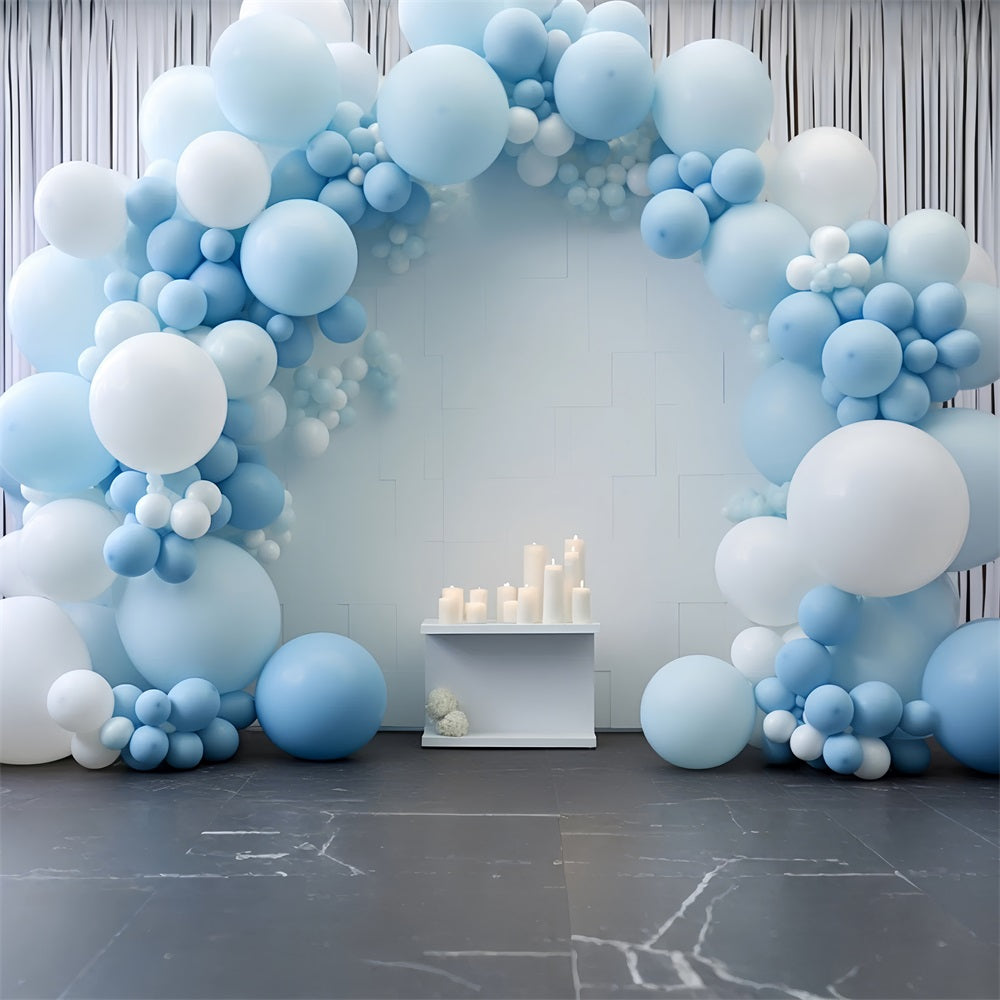 Geburtstag Party Hintergrund Design Ballonbogen Kerzen Hintergrund BRP10-350