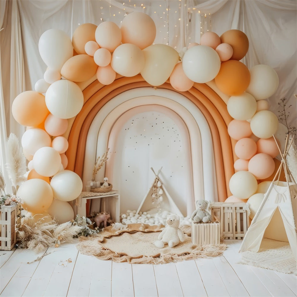 Geburtstag Fotohintergrund Ballon Regenbogen Hintergrund BRP10-352
