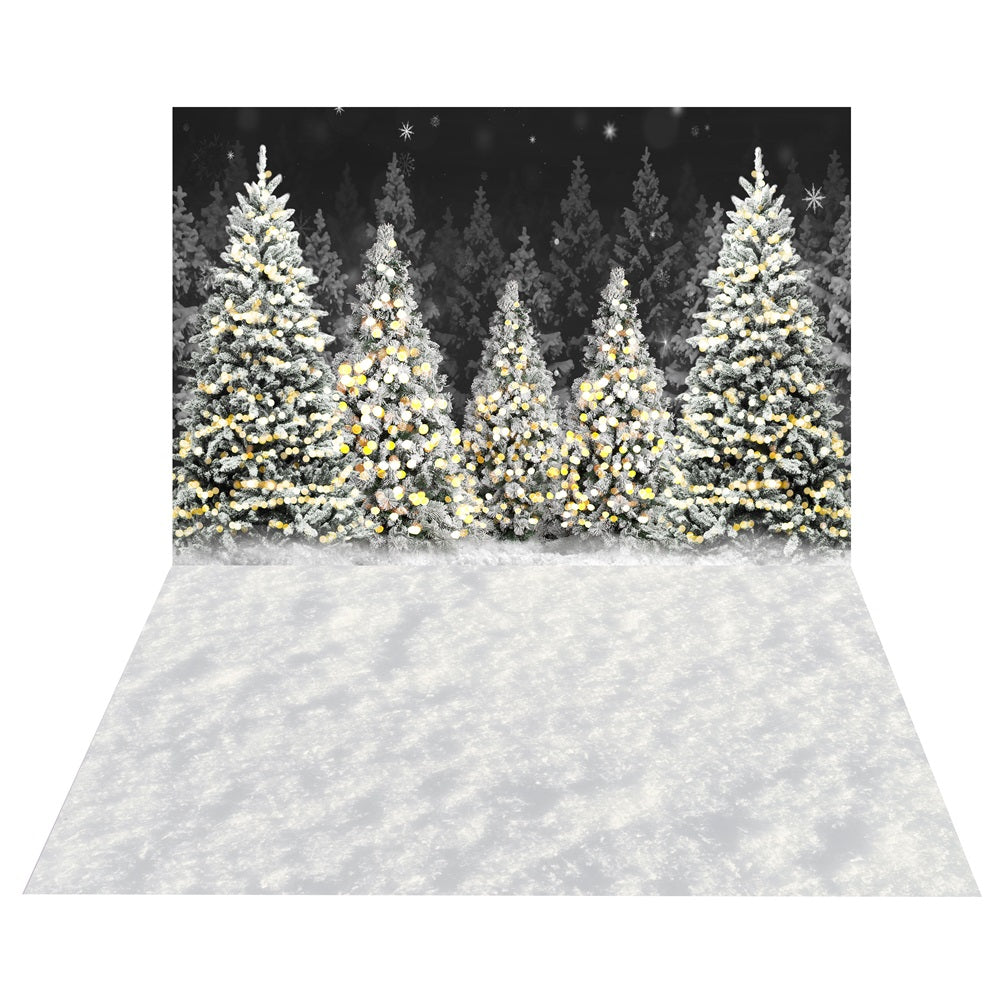 Winterwald-Dekor-Hintergrund+Snowy Floor Backdrop BRP10-458