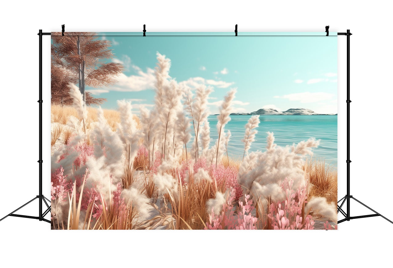 Verträumte Boho Strand Rosa Akzente Hintergrund BRP10-66