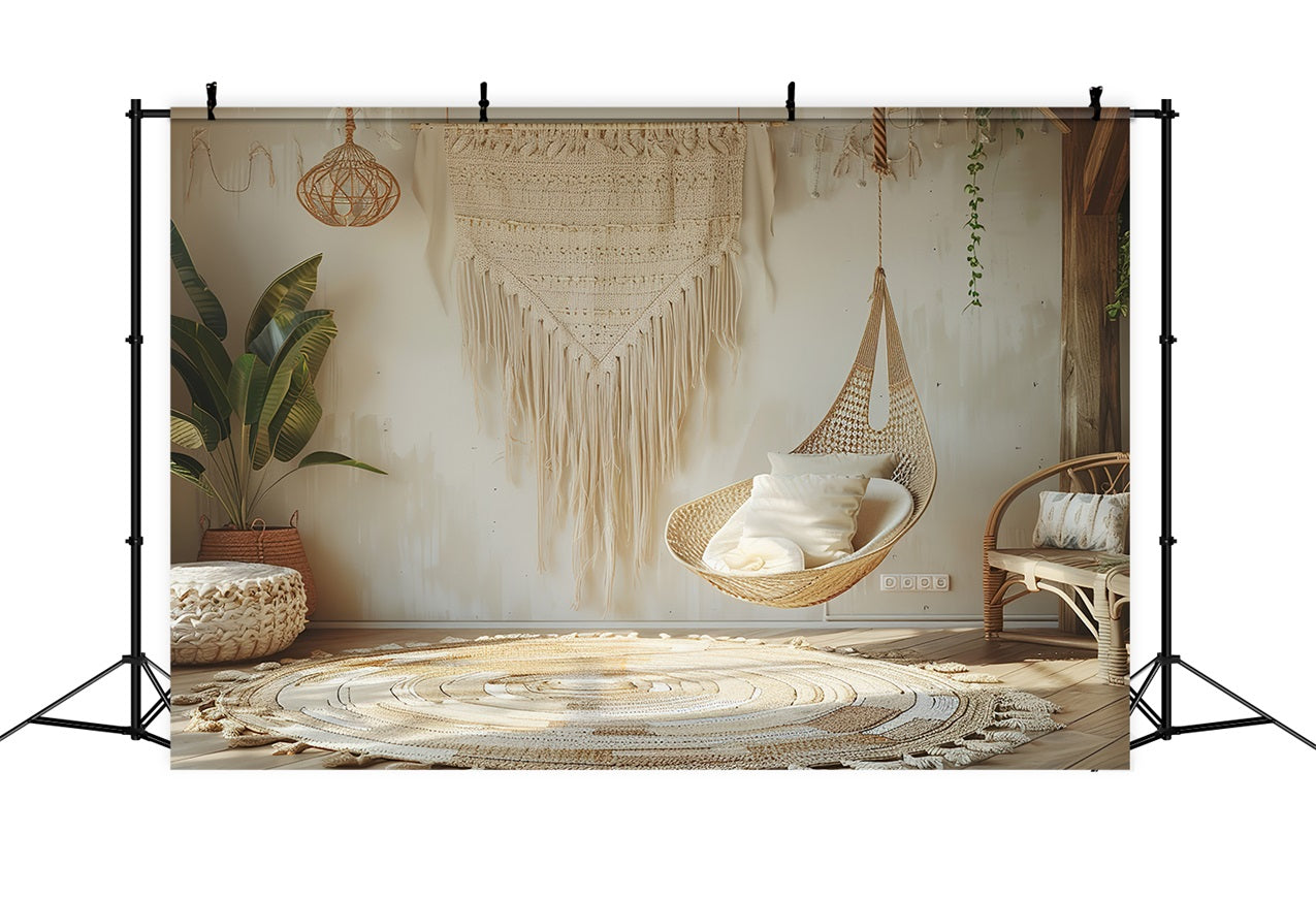 Natürliches Licht Boho Hängesessel Backdrop BRP10-87