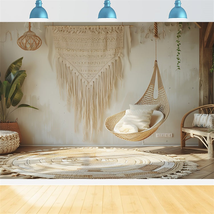 Natürliches Licht Boho Hängesessel Backdrop BRP10-87