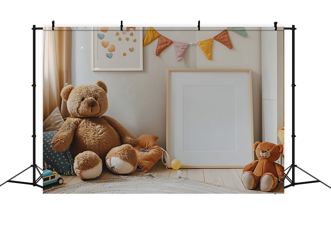 Boho Kinderzimmer Teddybär Backdrop BRP10-88