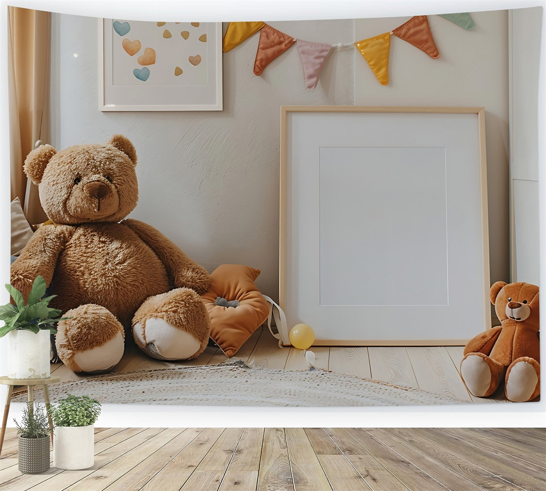 Boho Kinderzimmer Teddybär Backdrop BRP10-88