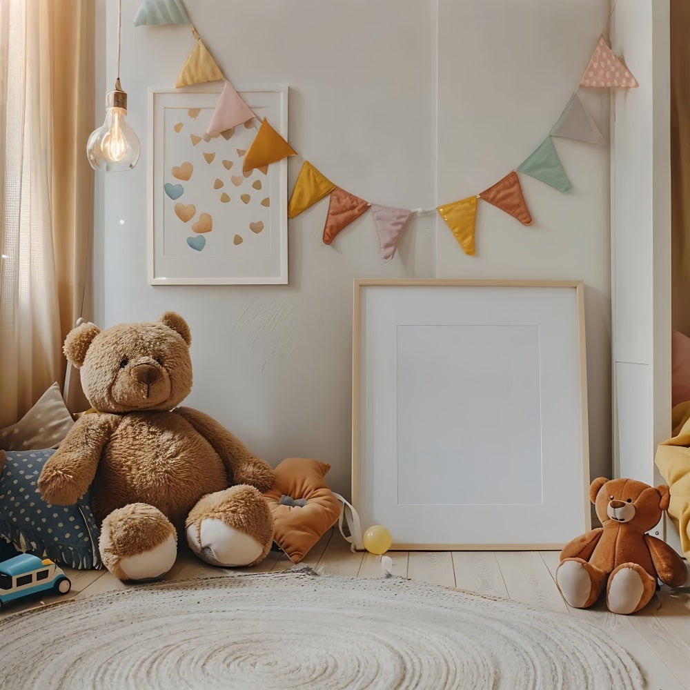 Boho Kinderzimmer Teddybär Backdrop BRP10-88