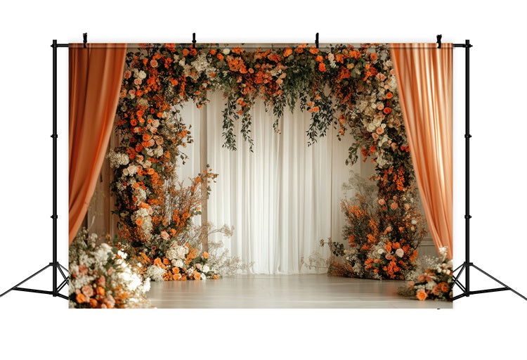 Elegante böhmische Hochzeit Blumenbogen Backdrop BRP10-91