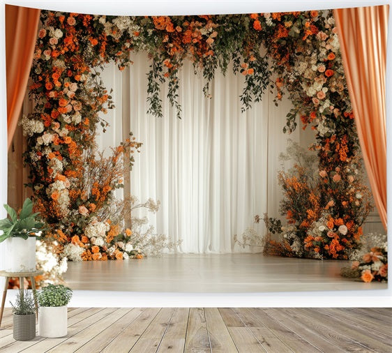 Elegante böhmische Hochzeit Blumenbogen Backdrop BRP10-91