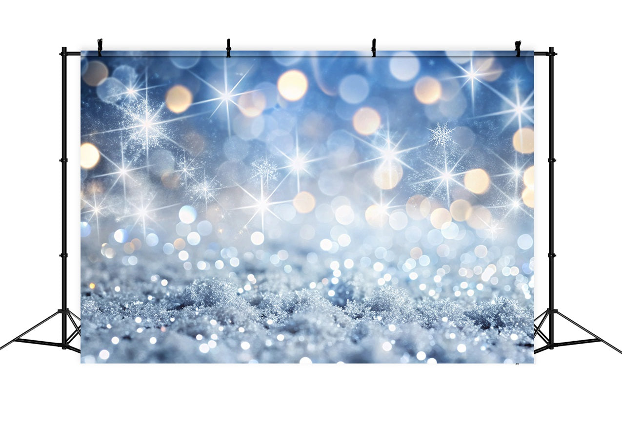 Backdrops Weihnachten Gefrorenes Licht Funkelnder Schnee Bokeh Backdrop BRP11-148