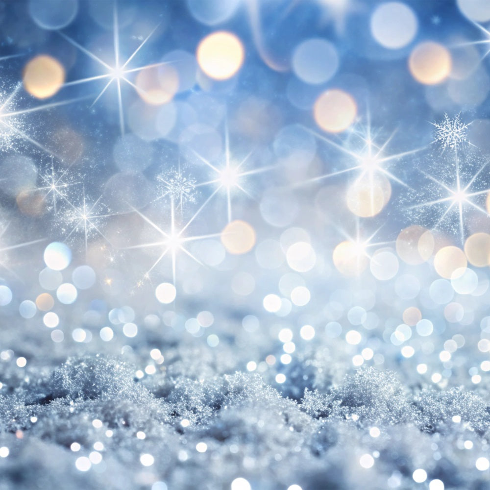 Backdrops Weihnachten Gefrorenes Licht Funkelnder Schnee Bokeh Backdrop BRP11-148