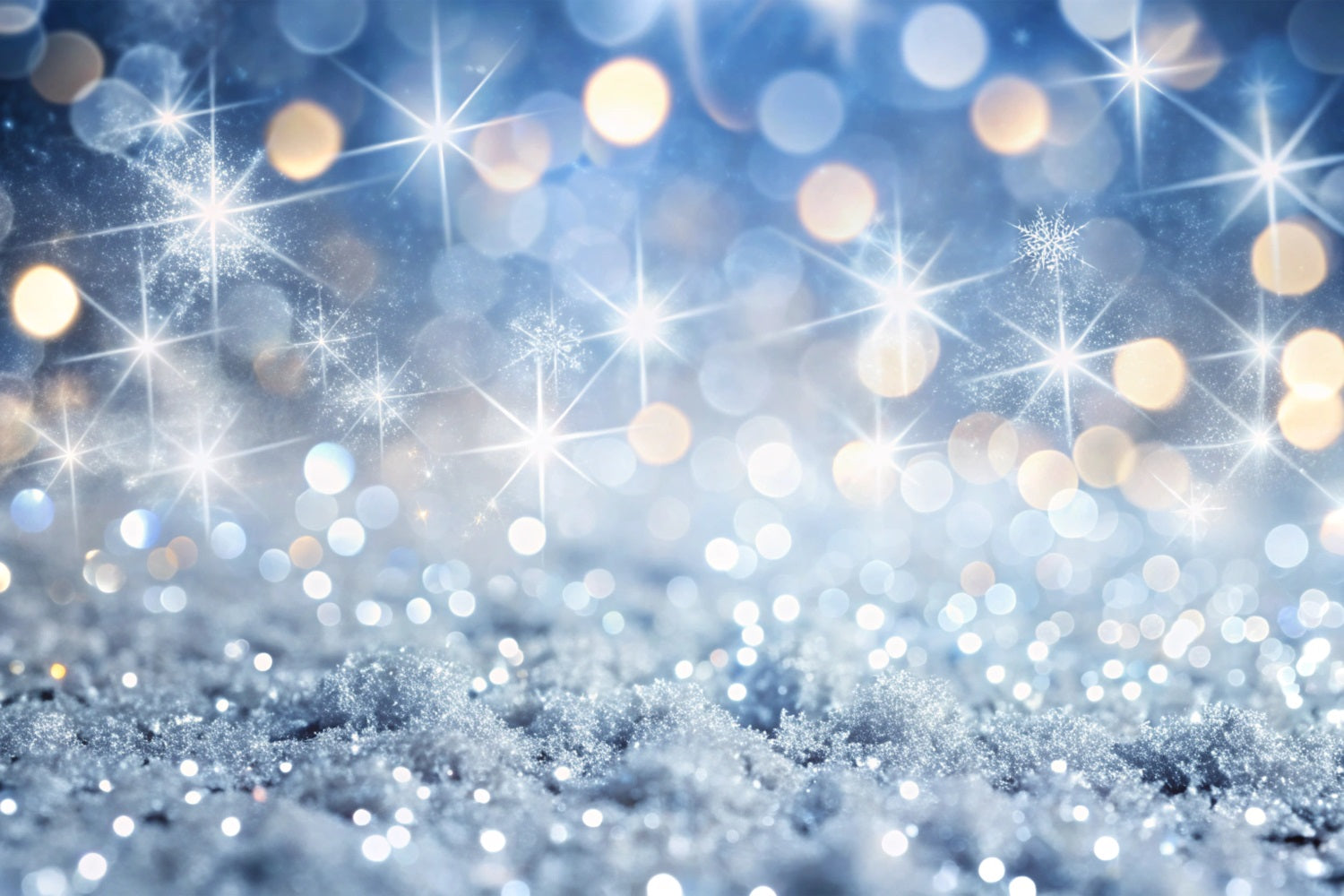 Backdrops Weihnachten Gefrorenes Licht Funkelnder Schnee Bokeh Backdrop BRP11-148