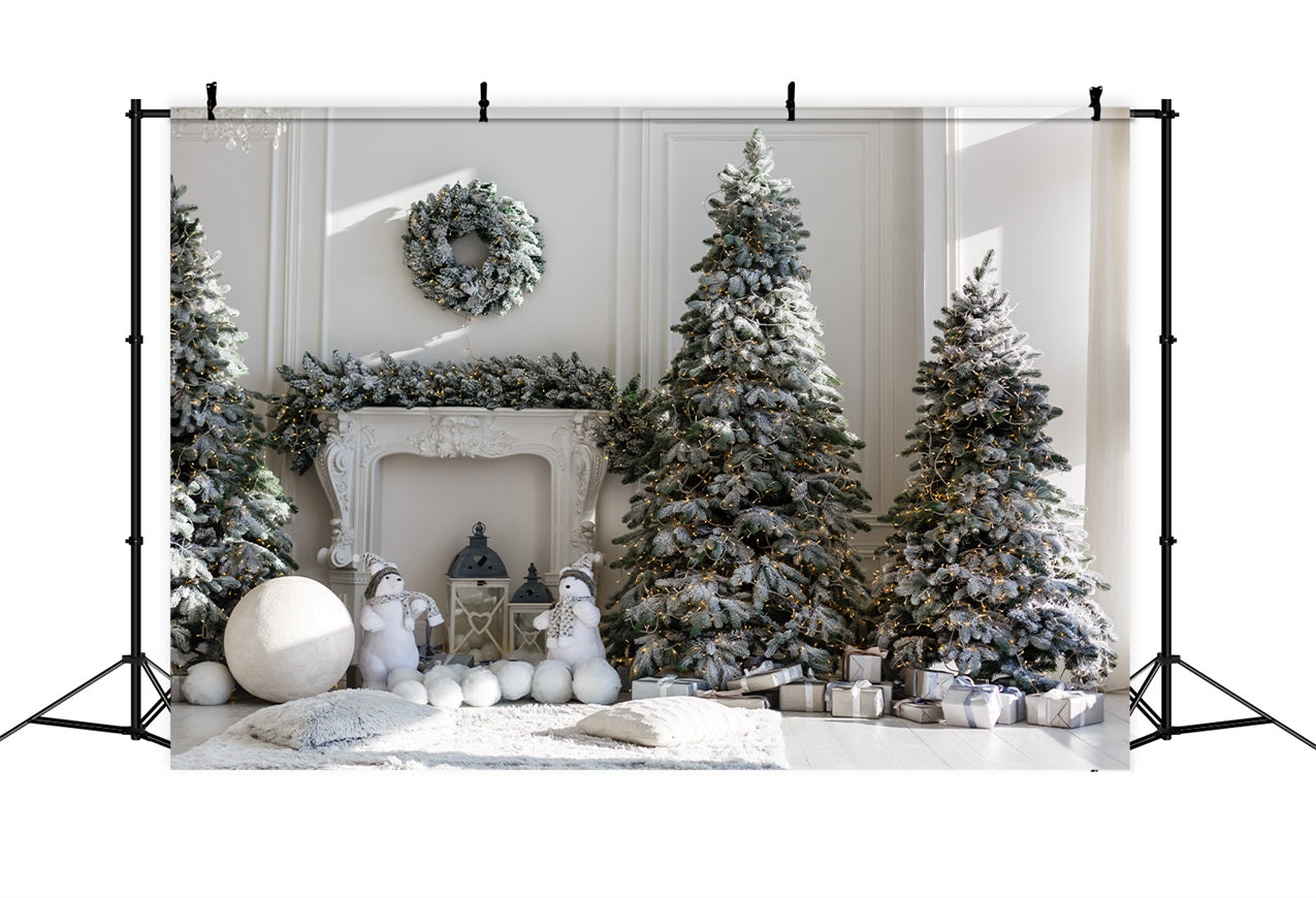 Wachsender Weihnachtsbaum Backdrop Frosted Hearth Setting Backdrop BRP11-208