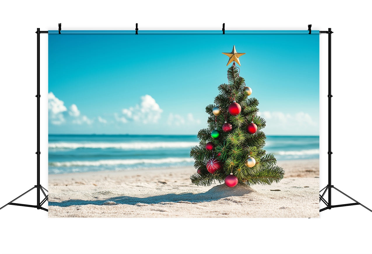 Weihnachtsthema Backdrop Star Coastal Tree Scene Backdrop BRP11-231