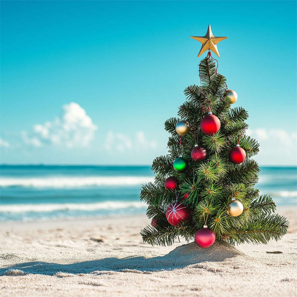 Weihnachtsthema Backdrop Star Coastal Tree Scene Backdrop BRP11-231