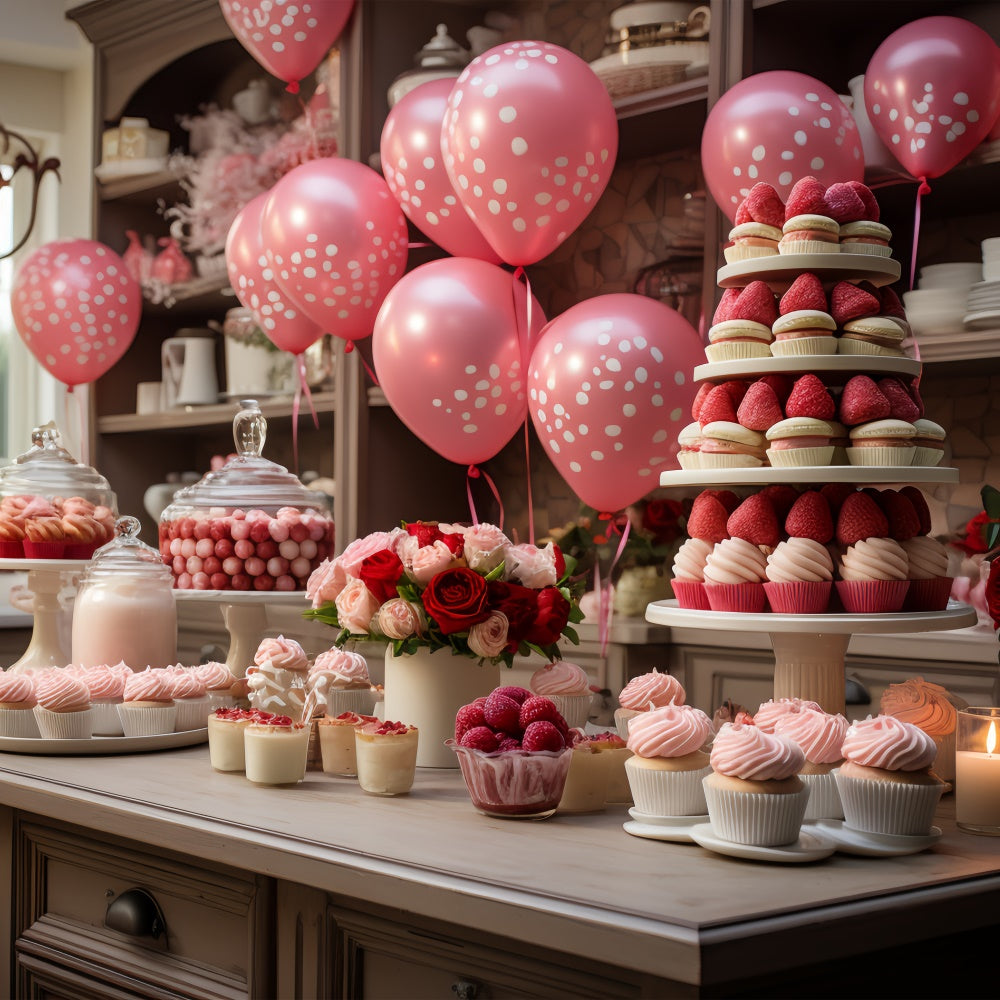 Valentinstag Backdrop Ideen Ballon Feier Dessert Backdrop BRP11-282