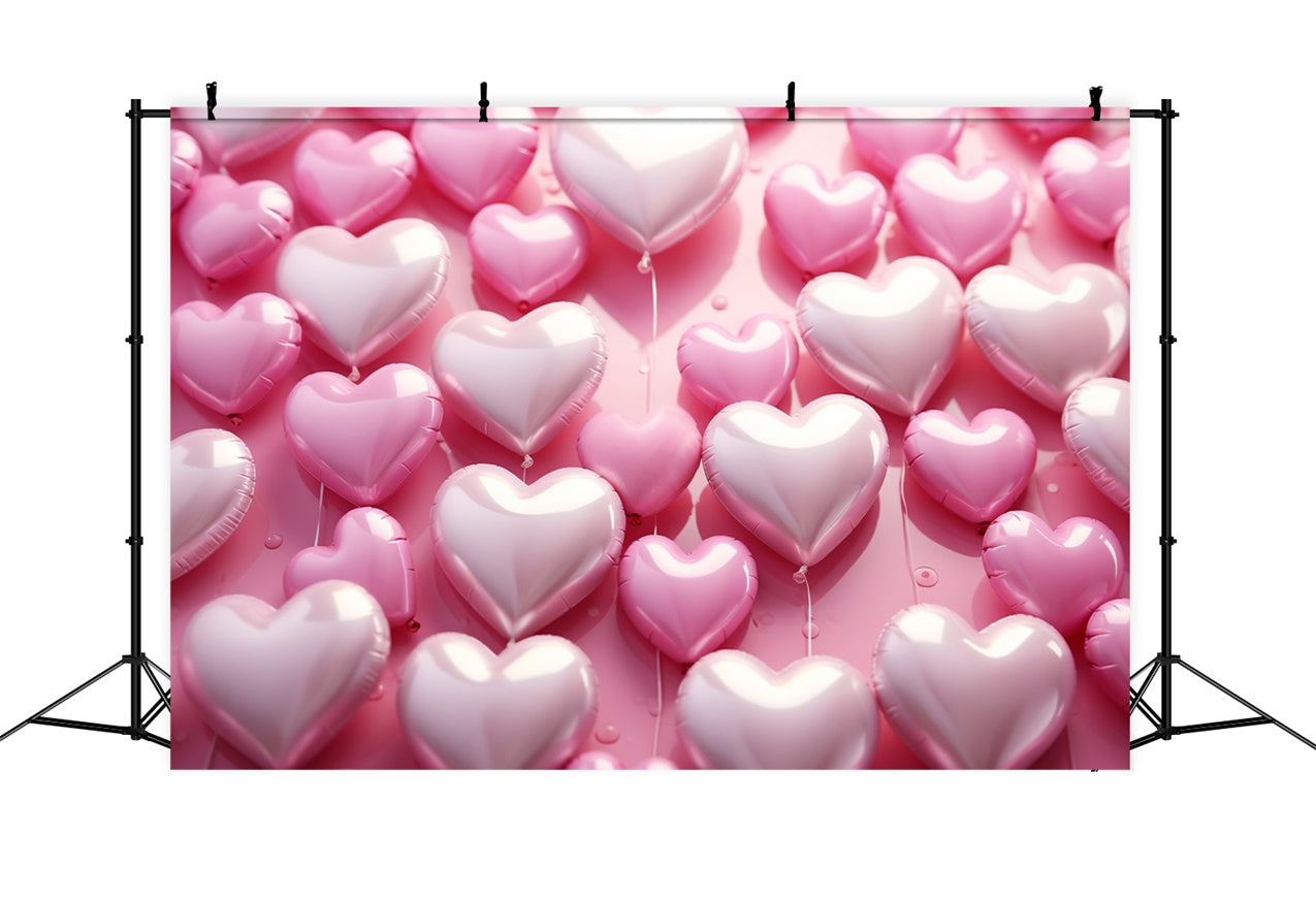 Backdrop Valentinstag Rosa Herz Luftballons Backdrop BRP11-298