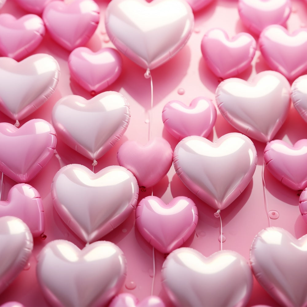 Backdrop Valentinstag Rosa Herz Luftballons Backdrop BRP11-298