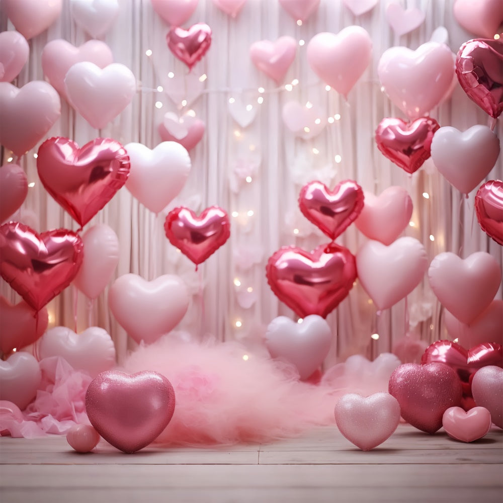 Backdrop für Valentinstag Glitter Herzen Ballons Backdrop BRP11-301