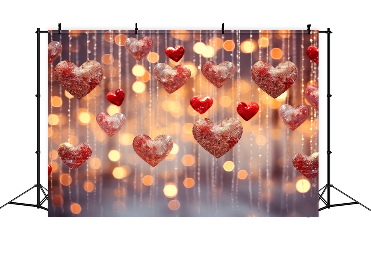 Valentinstag Backdrop funkelnde Herz Dekorationen Backdrop BRP11-309