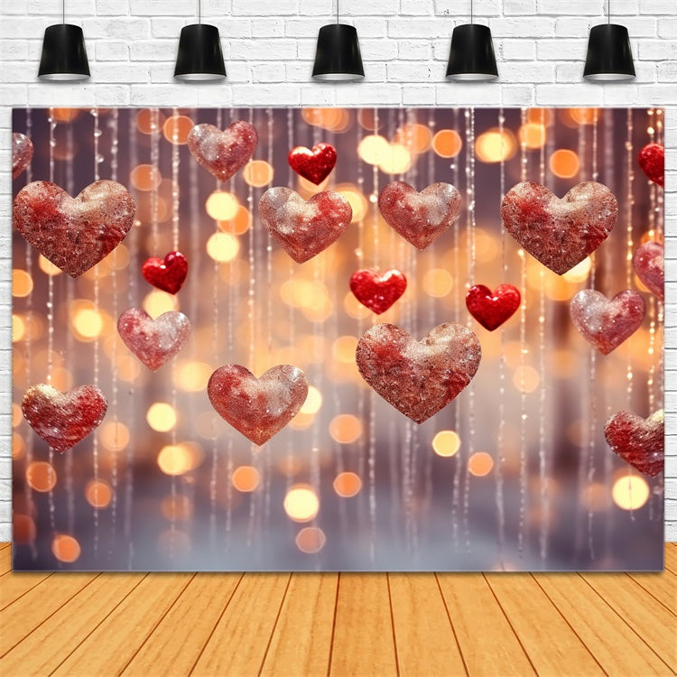 Valentinstag Backdrop funkelnde Herz Dekorationen Backdrop BRP11-309