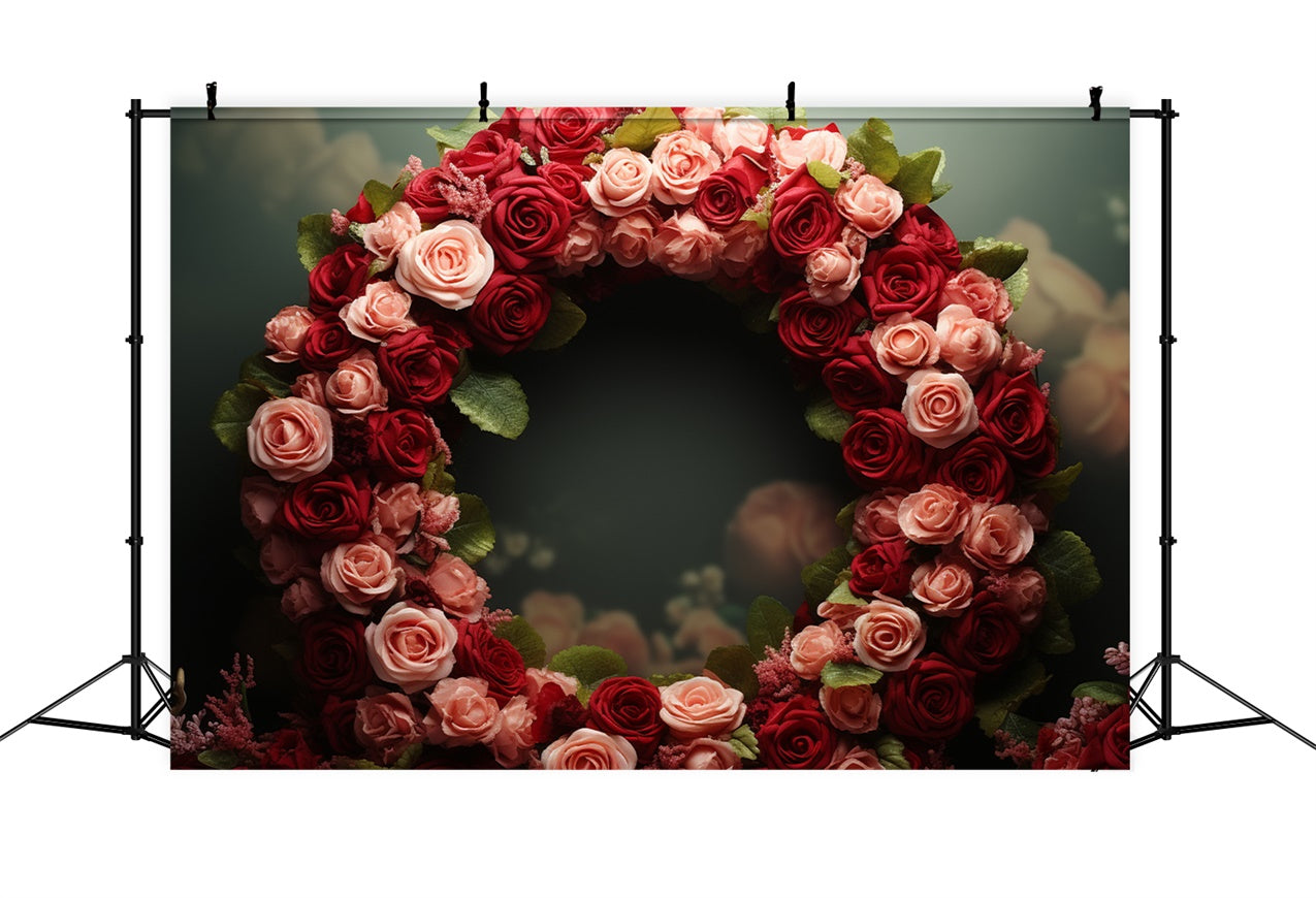 Valentine Foto Booth Hintergrund Rosen Kranz Hochzeit Hintergrund BRP11-315