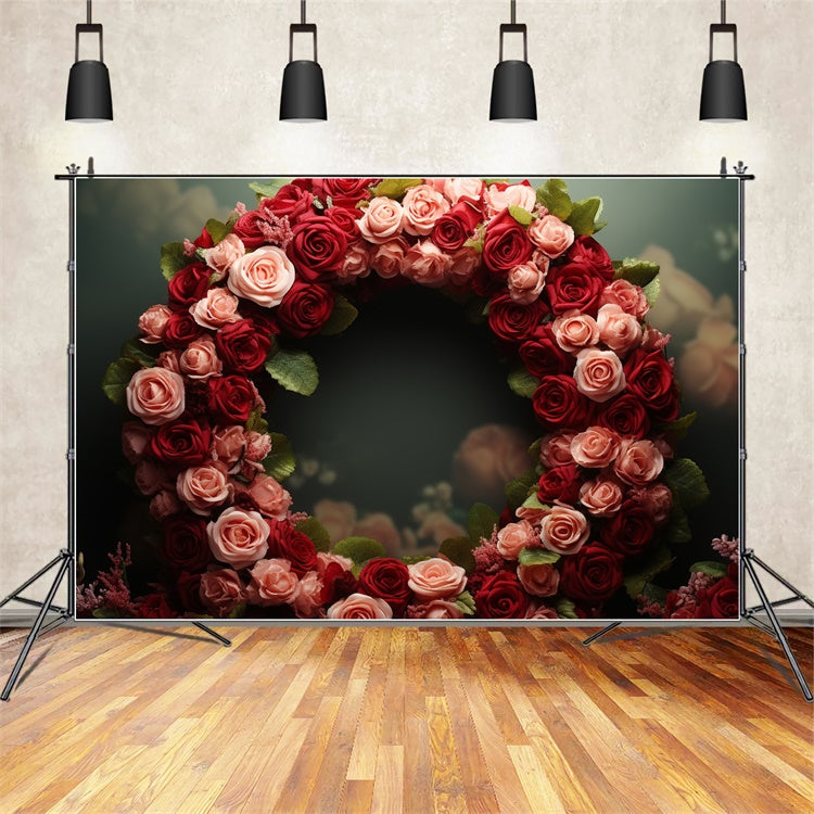 Valentine Foto Booth Hintergrund Rosen Kranz Hochzeit Hintergrund BRP11-315