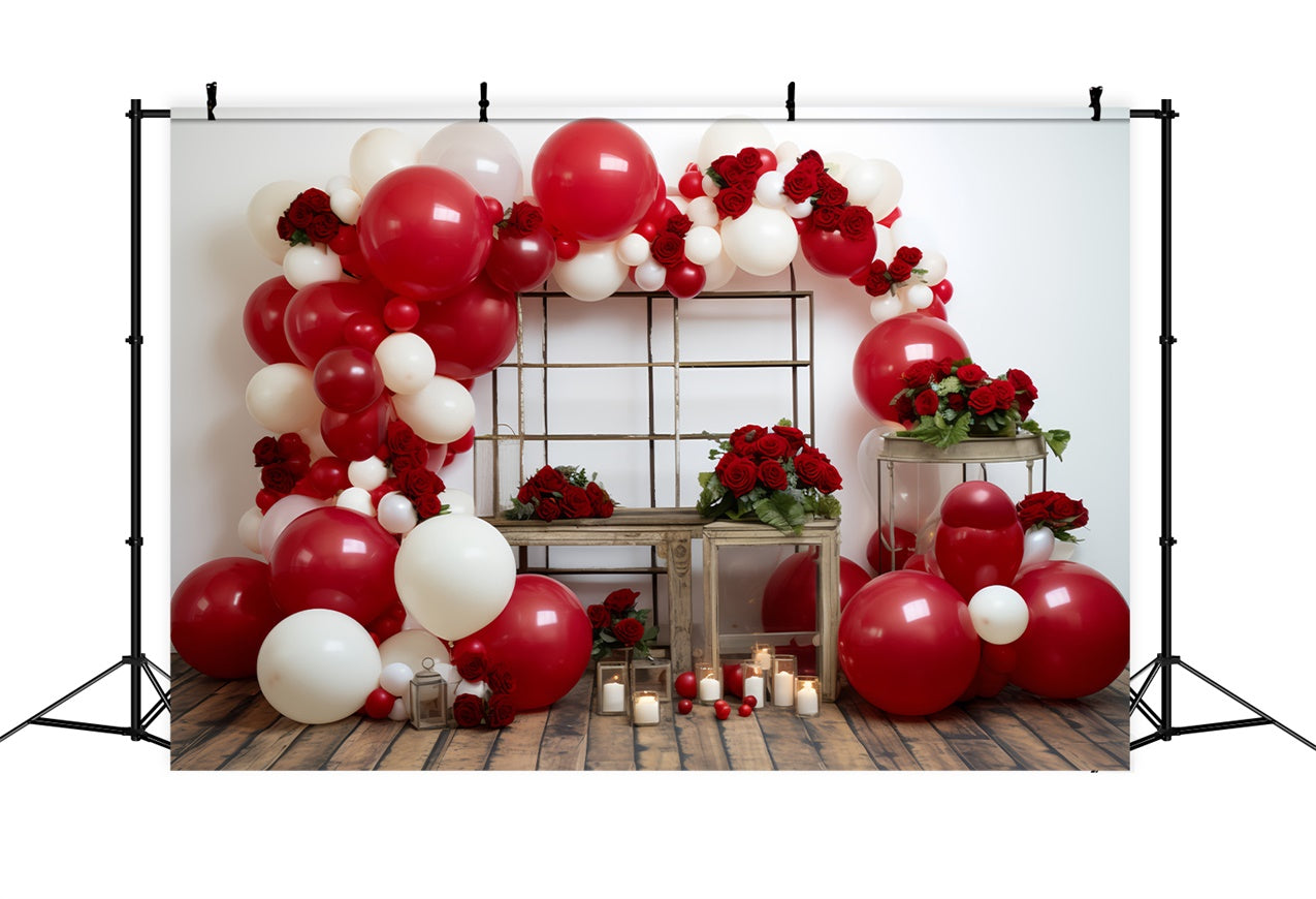 Valentinstag Fotografie Backdrops Floral Ballon Bogen Backdrop BRP11-316