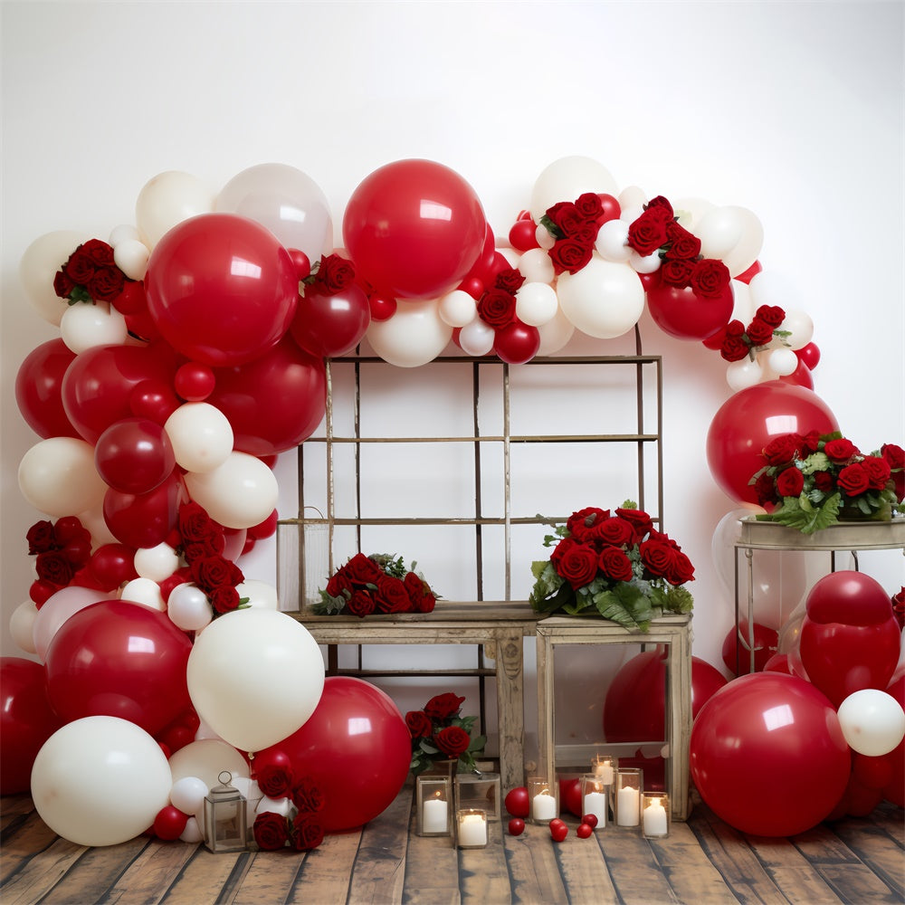 Valentinstag Fotografie Backdrops Floral Ballon Bogen Backdrop BRP11-316