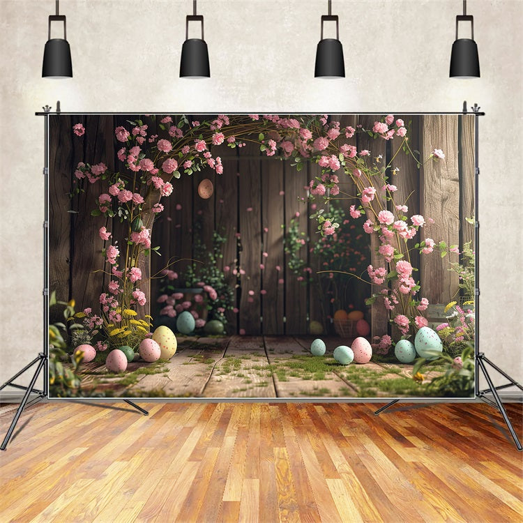 Ostern Fotokulissen Blumen Ei Holz Torbogen Kulisse BRP11-356