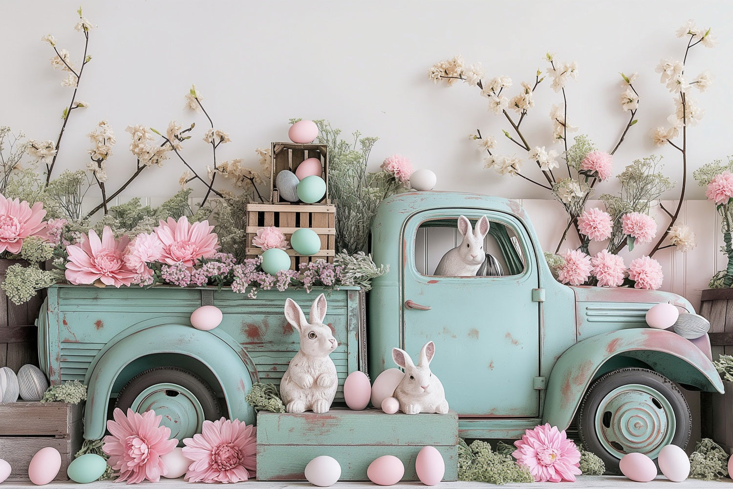 Ostern Bilder Hintergrund Truck Eier Hase Hintergrund BRP11-365