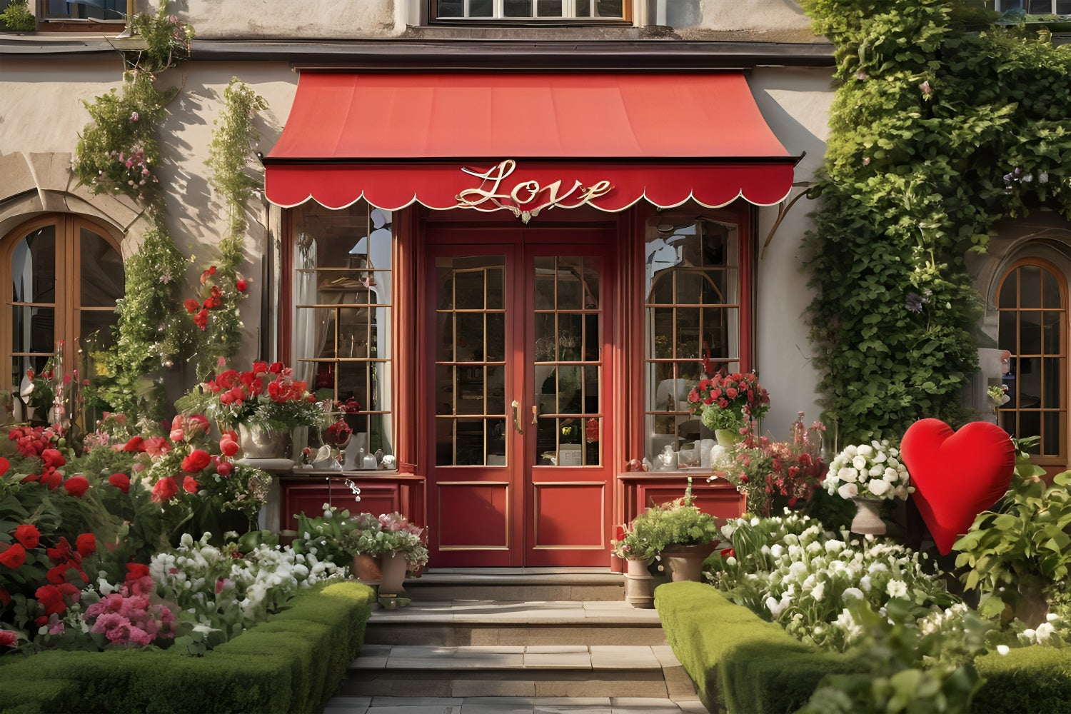 Valentine Backdrop Garten Liebe Shop Fotografie Hintergrund BRP11-376