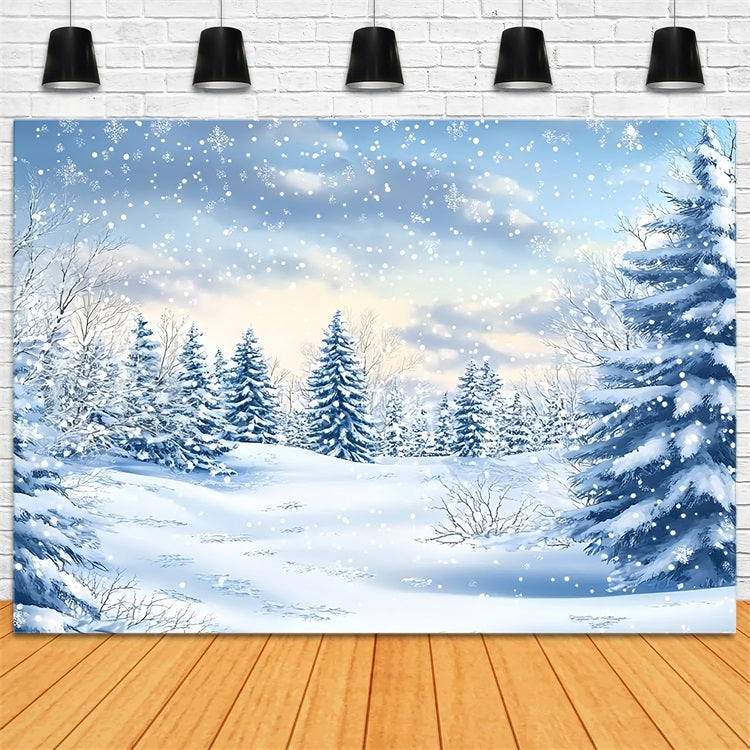 Winter Snow Hintergrund Forest Snowfall Peaceful Serenity Hintergrund BRP11-38