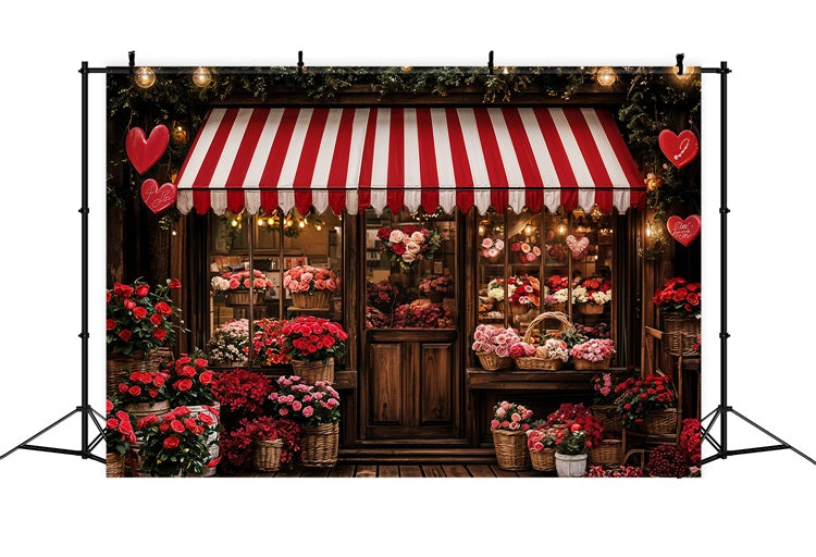 Backdrops Valentinstag Romantische Rose Herz Schaufenster Backdrop BRP11-383