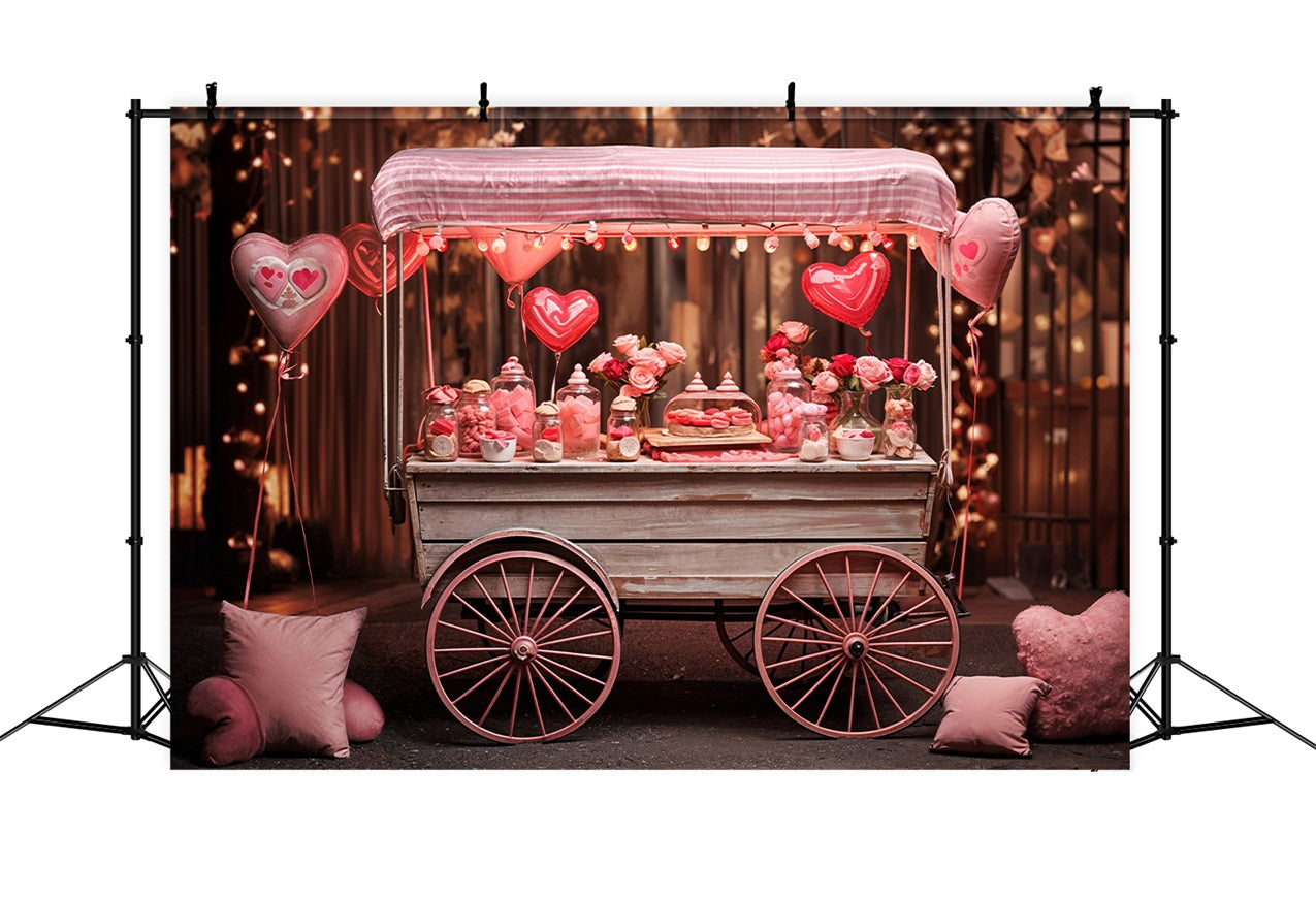 Backdrop Valentinstag Holz Vintage Candy Stand Backdrop BRP11-386