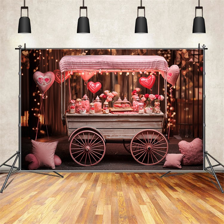 Backdrop Valentinstag Holz Vintage Candy Stand Backdrop BRP11-386