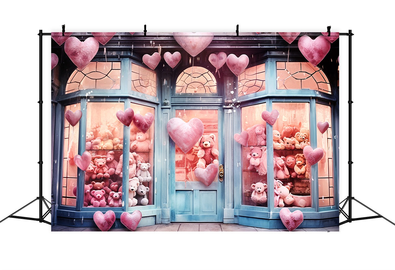 Fotografie Backdrops Valentinstag Herz Ballons Teddy Liebe Backdrop BRP11-388