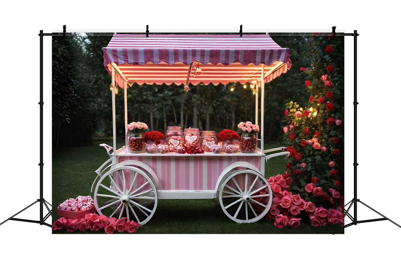 Backdrops für Valentinstag Bilder Rose Candy Cart Backdrop BRP11-389