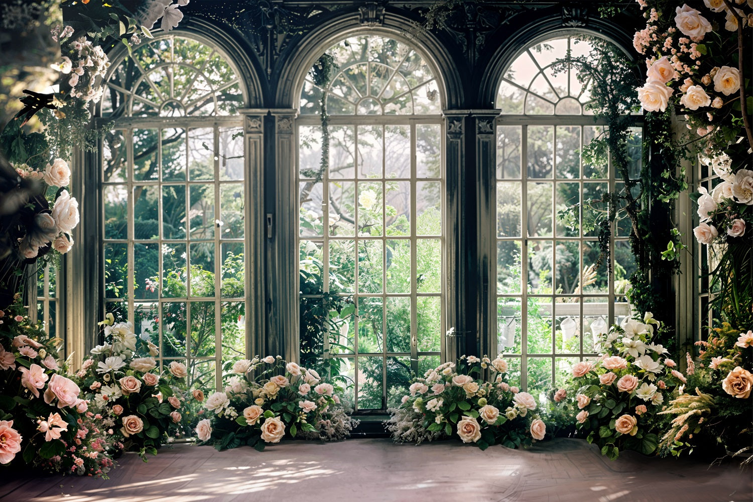 Hintergrund für Valentinstag gewölbtes Fenster Rose Hintergrund BRP11-402