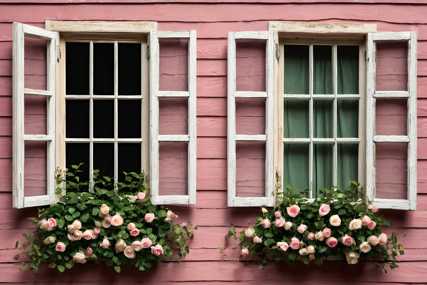 Valentinstag Fotohintergrund Vintage Rosa Fenster Blumenhintergrund BRP11-416