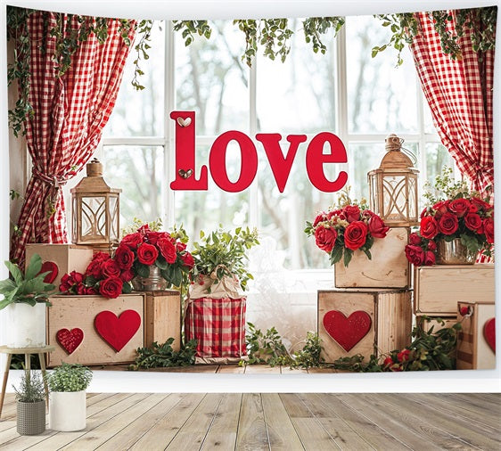 Valentine Backdrop Liebe Dekor Lebendige Rosen Backdrop BRP11-417