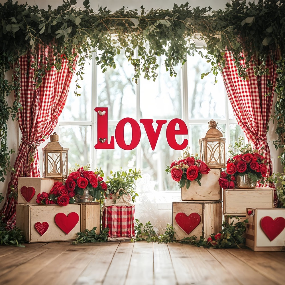 Valentine Backdrop Liebe Dekor Lebendige Rosen Backdrop BRP11-417