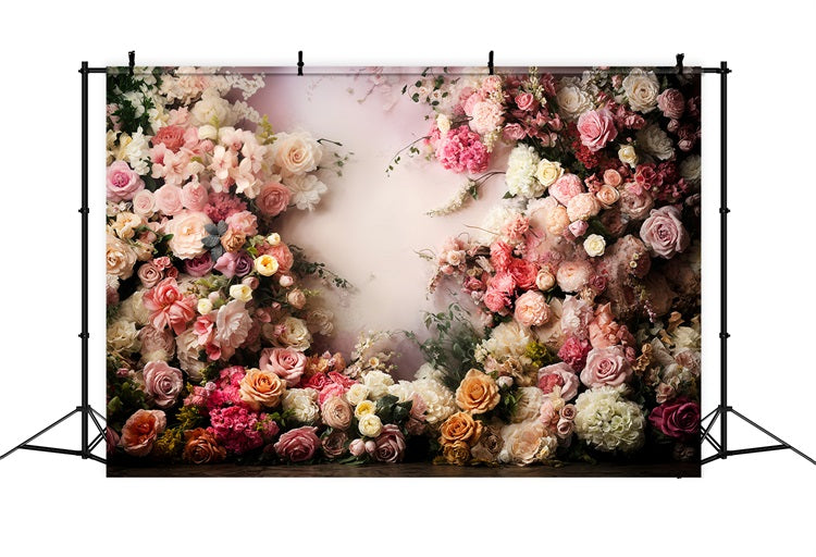 Valentinstag Backdrops Blumenarrangement Wand Backdrop BRP11-440